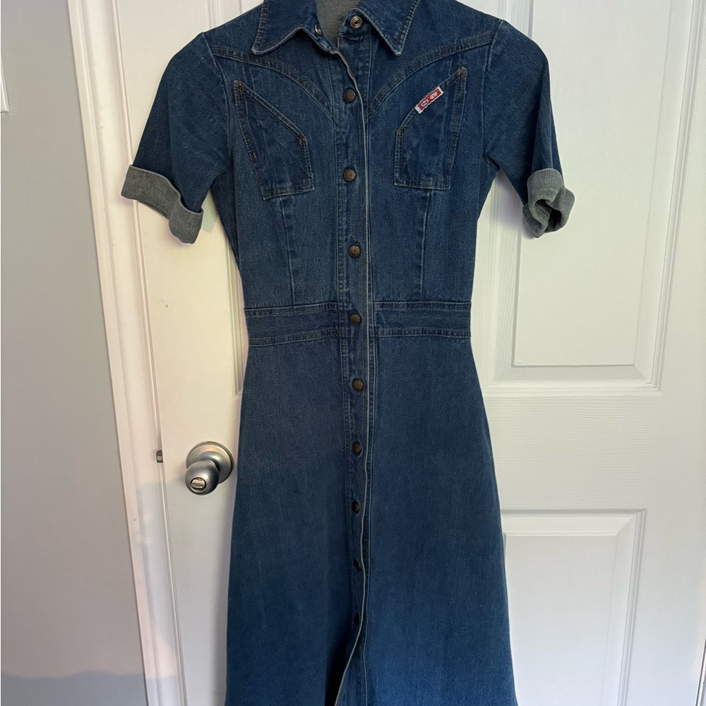Denim Button-Up Dress